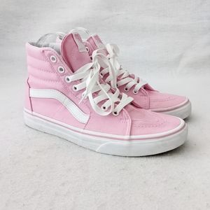 Vans Pink Sk8 High Top Lace Up Skate Shoes Womens 8.5 Mens 7